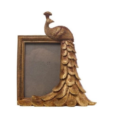 PORTAFOTO CON PAVONE GOLD 21.5